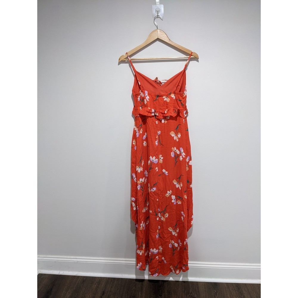Jack by BB Dakota Fiesta Red Floral High Low Dress Size 0 - Picture 1 of 6
